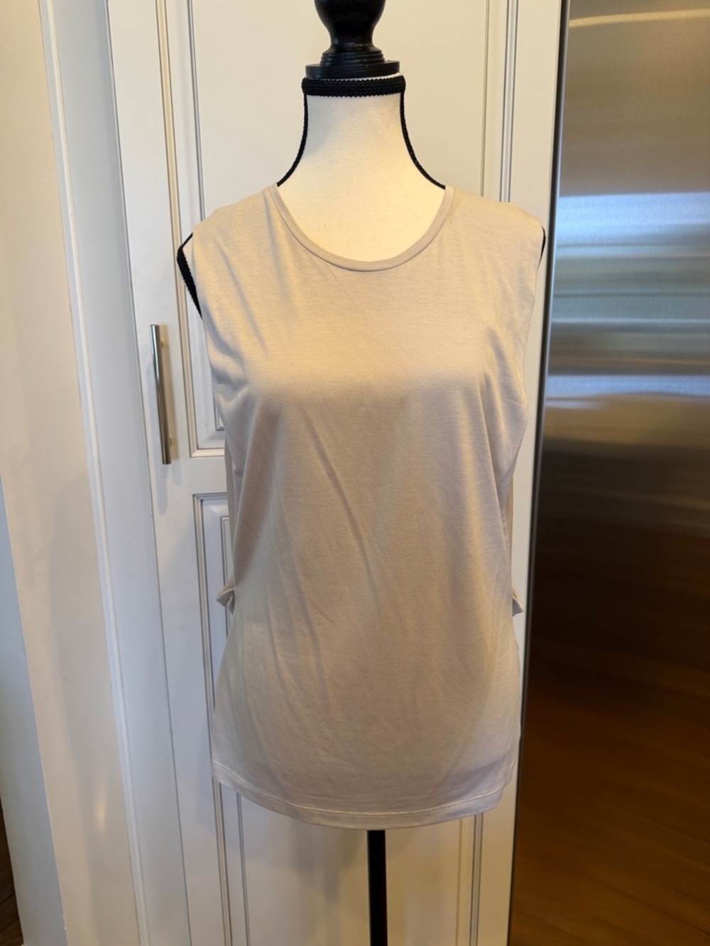 All Saints Neutral Sleeveless Crewneck Tank - Light Beige